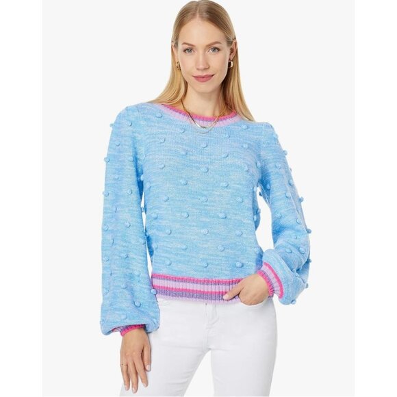 NWT Lilly Pulitzer $168 Verna Sweater W’s XXS Blue Pink - Picture 17 of 17